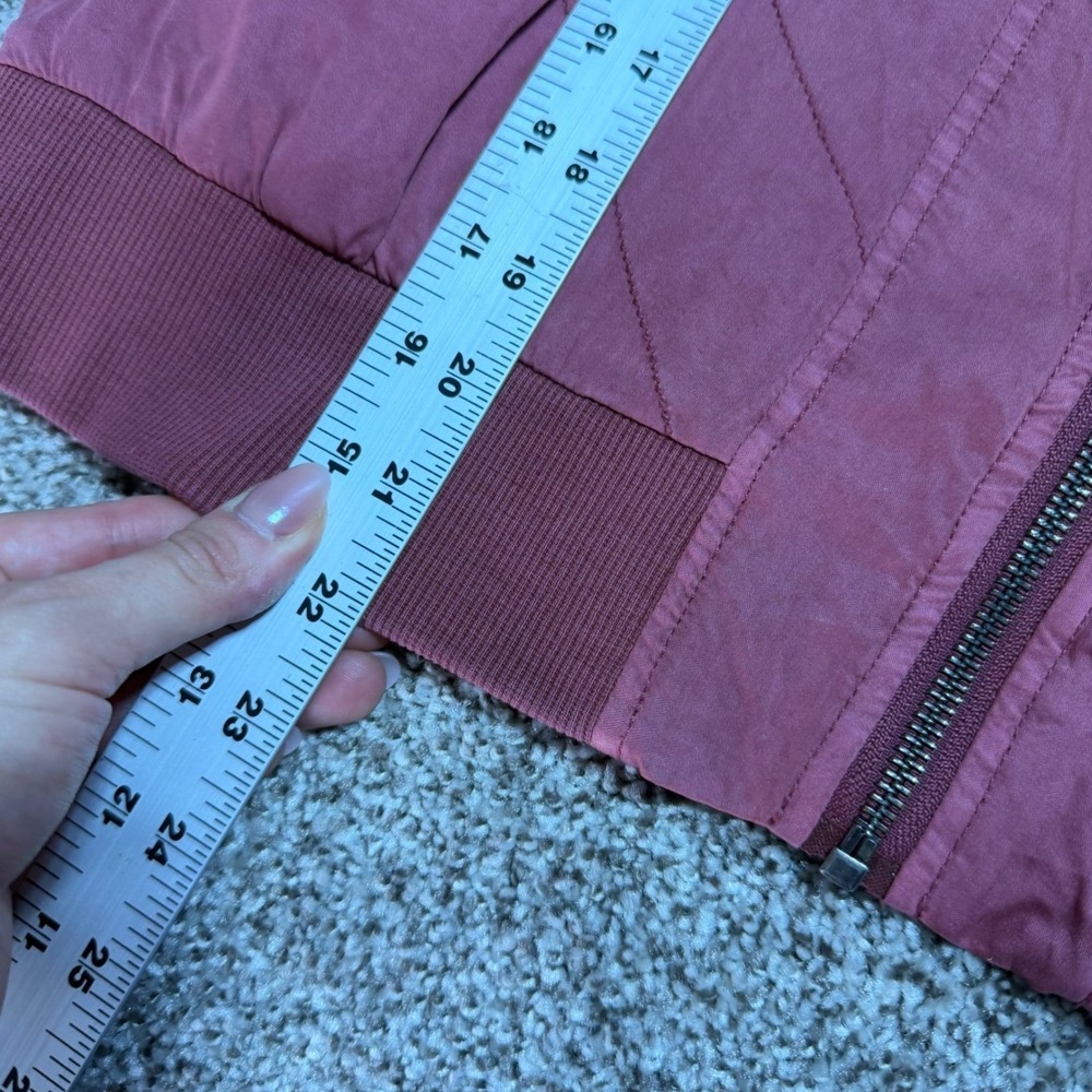 Marrakech Anthropologie Quilted Full Zip Bomber Jacket Pink Women S Lightweight - Picture 11 of 11